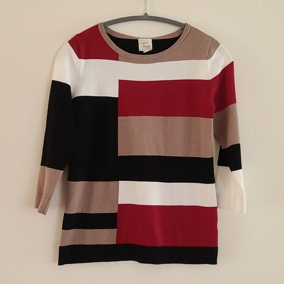Carol Rose Striped Lightweight Sweater - Picture 1 of 4